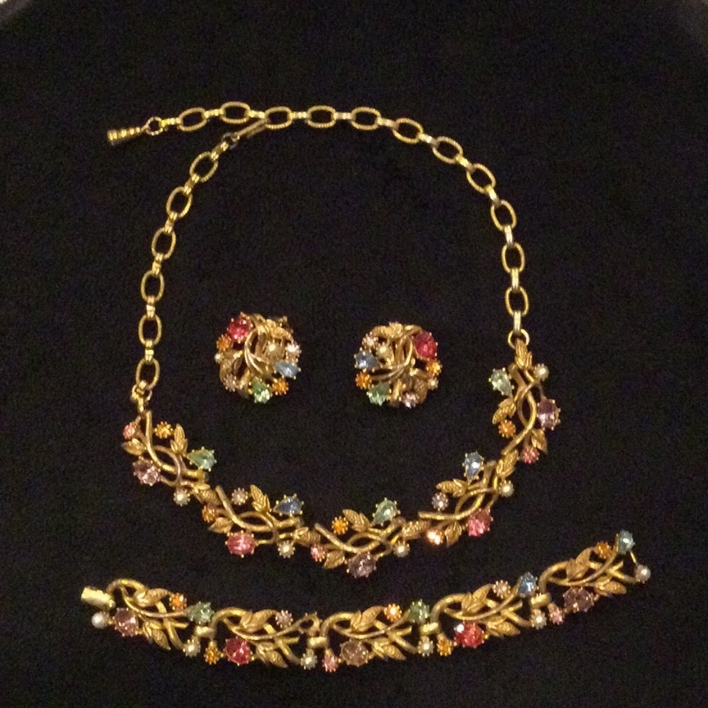 Vintage Star Parure-Necklace, Bracelet, Earrings